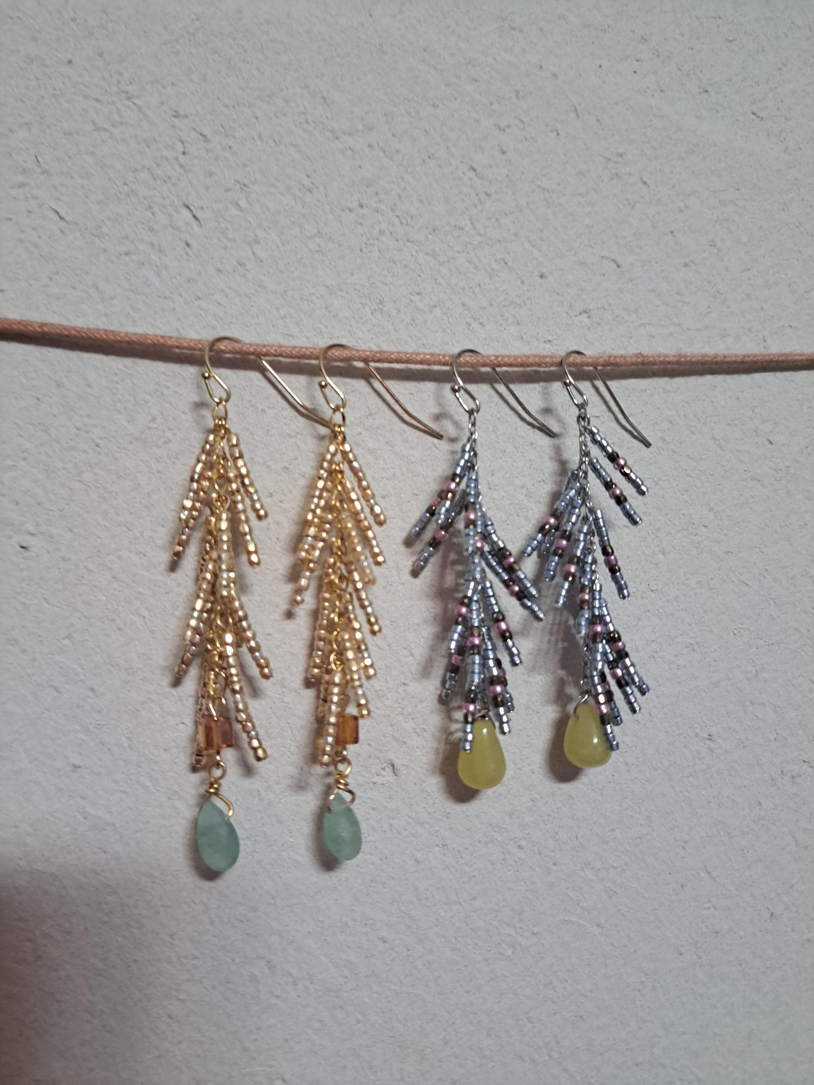 ゆらゆら揺れる優雅な輝き。style格上げします。ビーズロングフリンジピアス(ゴールド) | 9枚目