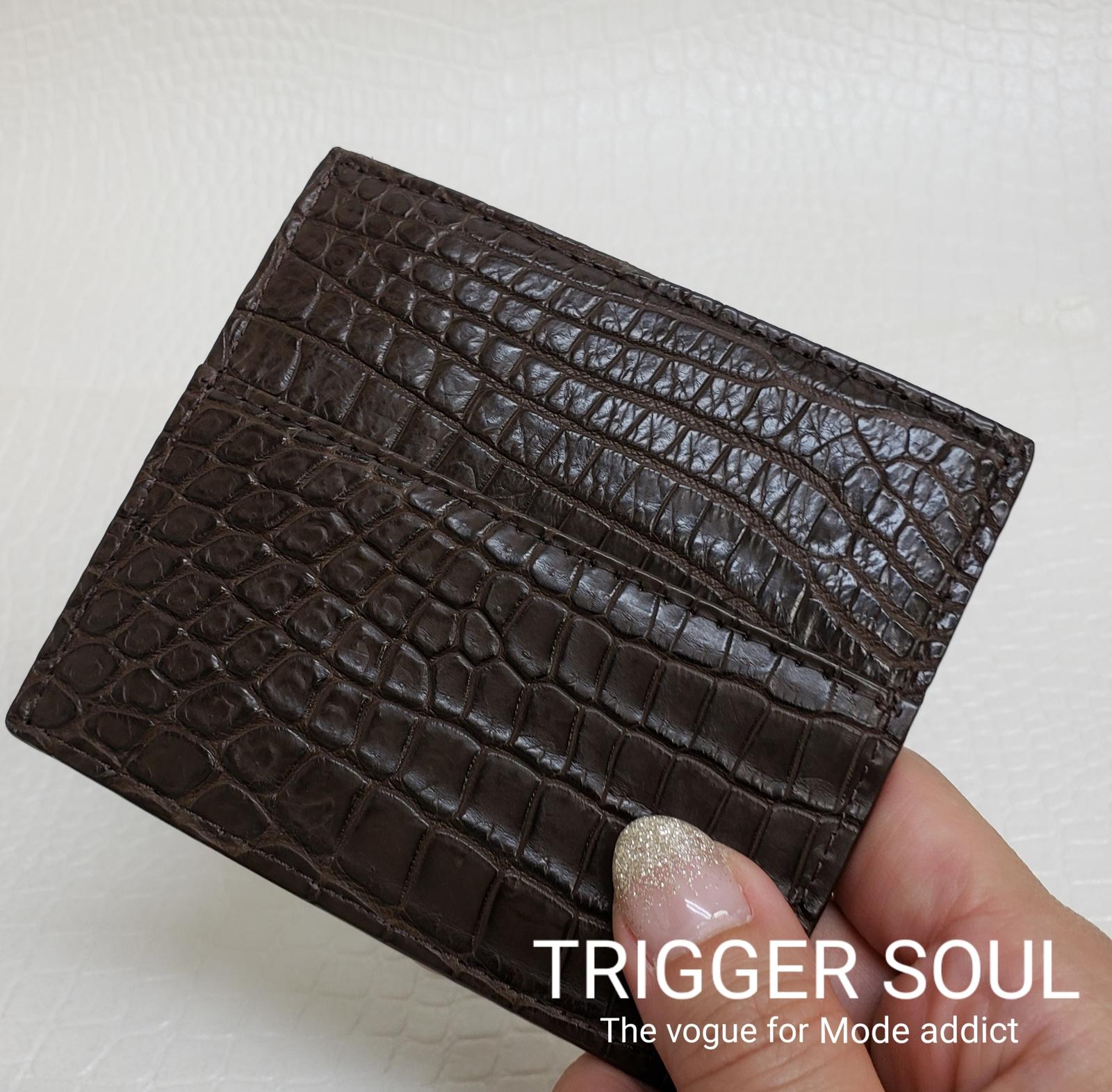 手のひらsize　クロコダイルコンパクトウォレット／BR | 10枚目