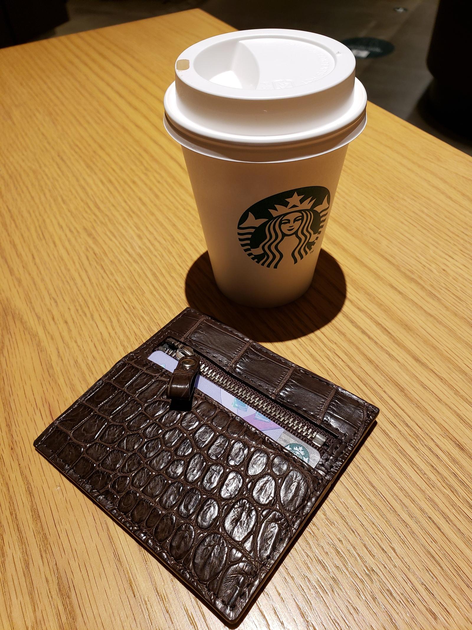 手のひらsize　クロコダイルコンパクトウォレット／BR | 13枚目