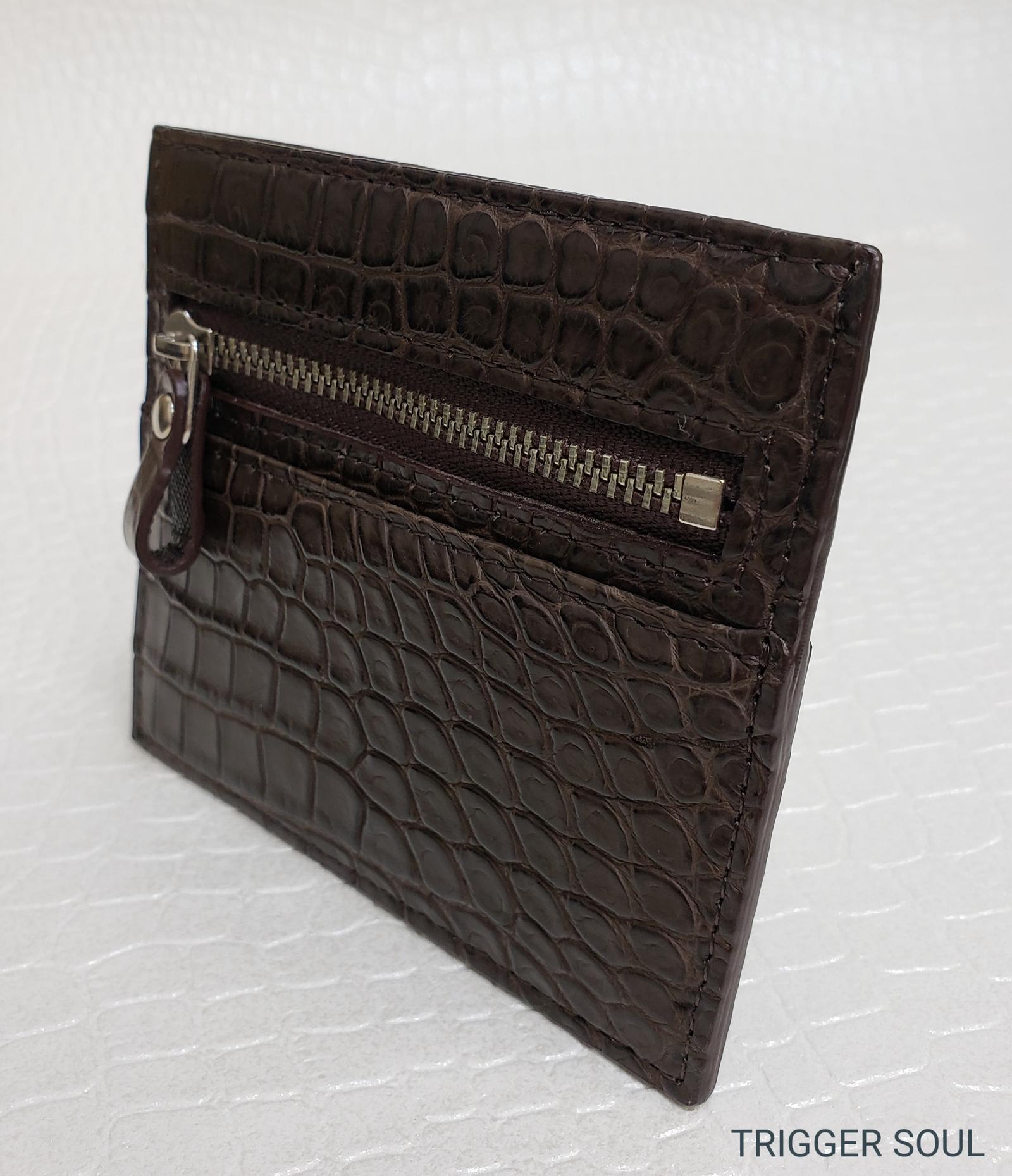 手のひらsize　クロコダイルコンパクトウォレット／BR | 3枚目