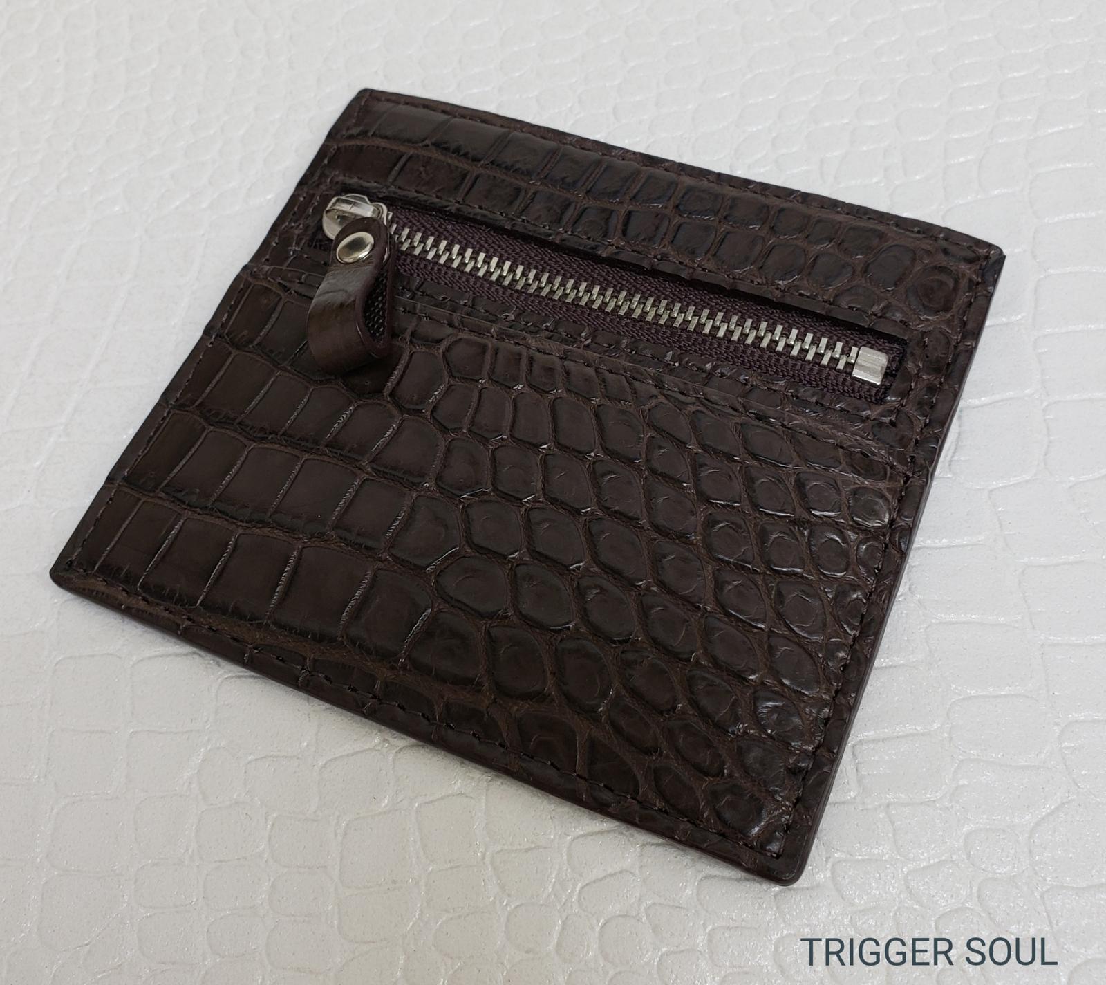 手のひらsize　クロコダイルコンパクトウォレット／BR | 5枚目