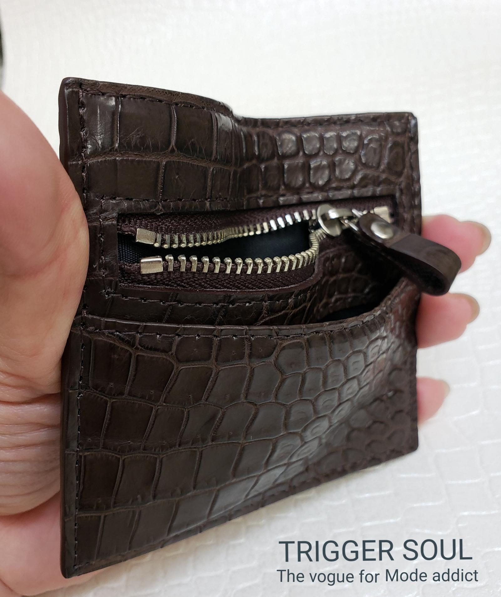 手のひらsize　クロコダイルコンパクトウォレット／BR | 8枚目