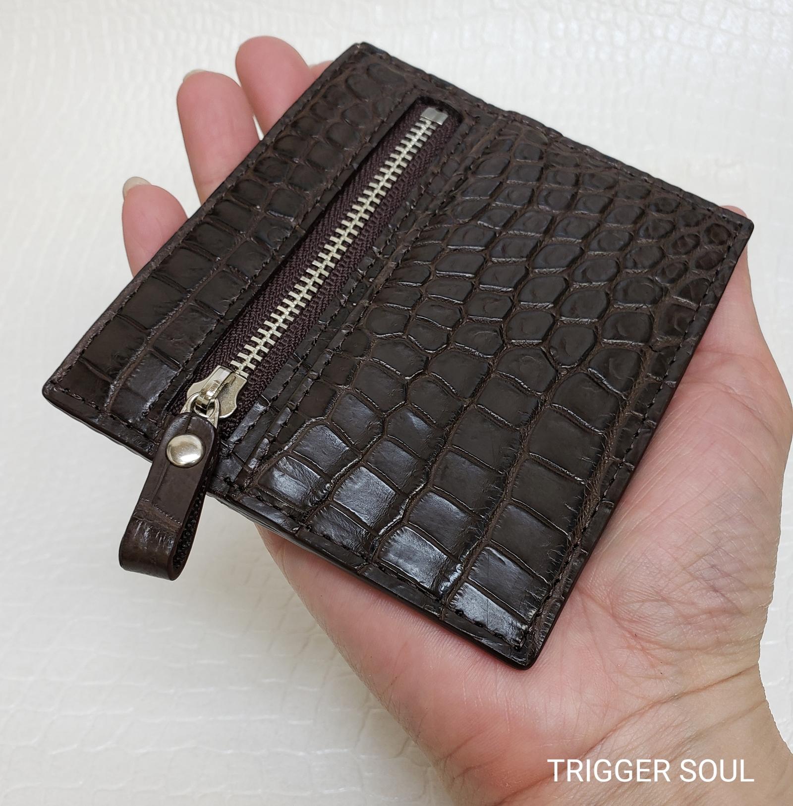 手のひらsize　クロコダイルコンパクトウォレット／BR | 9枚目