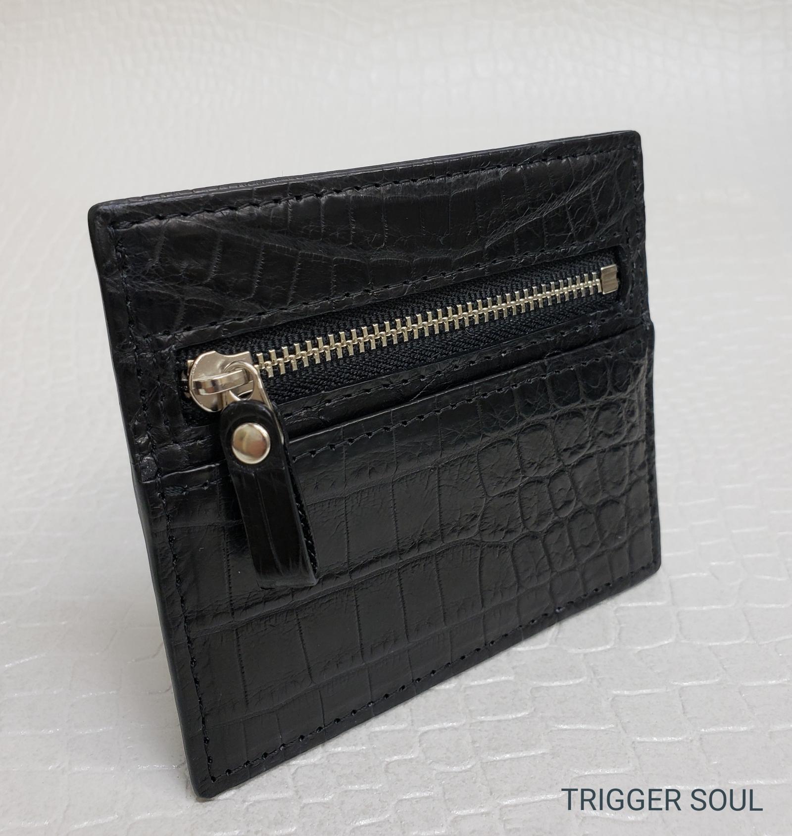 手のひらsize　クロコダイルコンパクトウォレット／BK | 4枚目